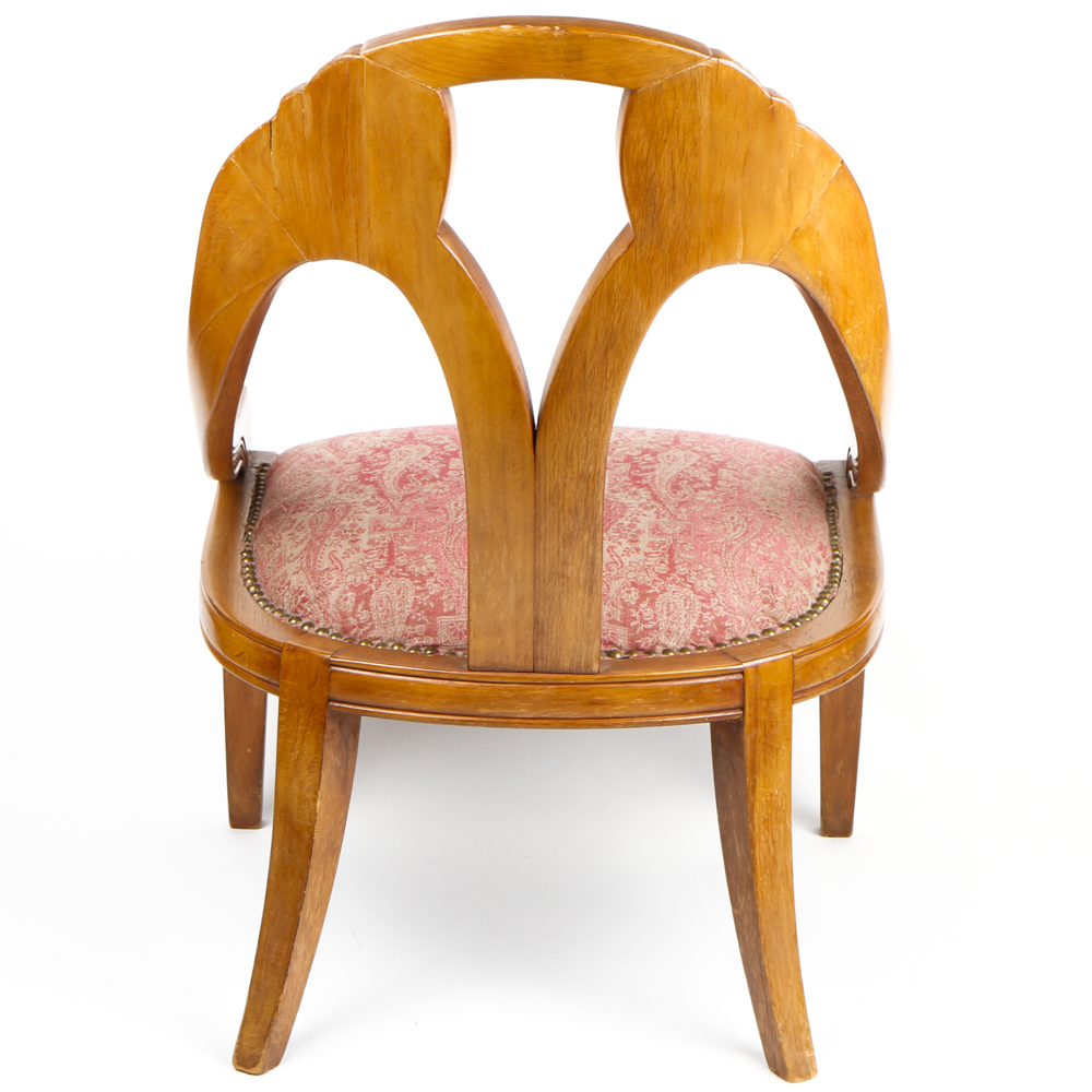 Art Nouveau Wooden Accent Chair