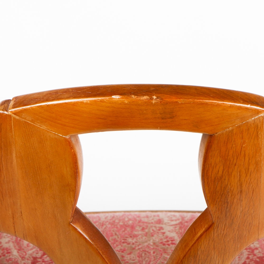 Art Nouveau Wooden Accent Chair