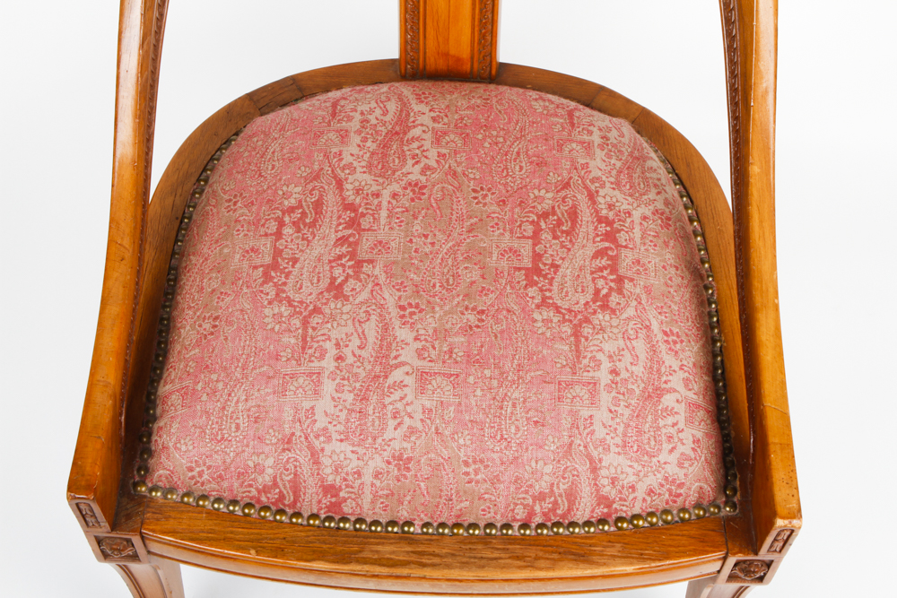 Art Nouveau Wooden Accent Chair