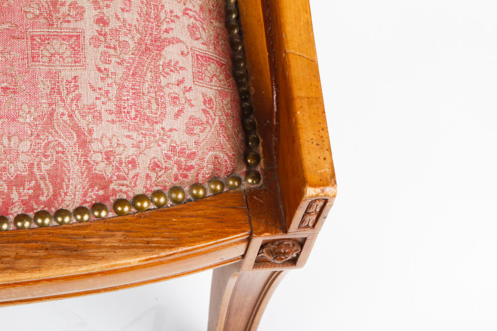 Art Nouveau Wooden Accent Chair