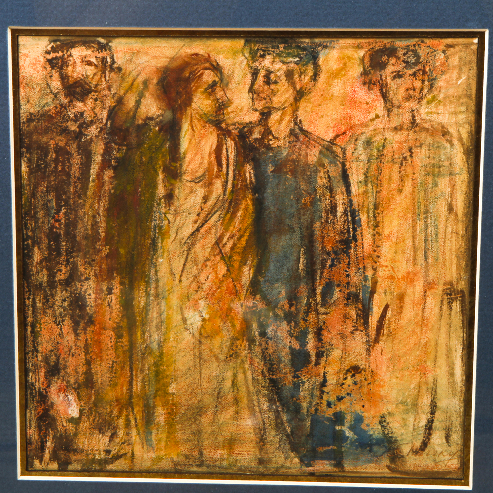 Samuel Mirsky Framed Watercolor