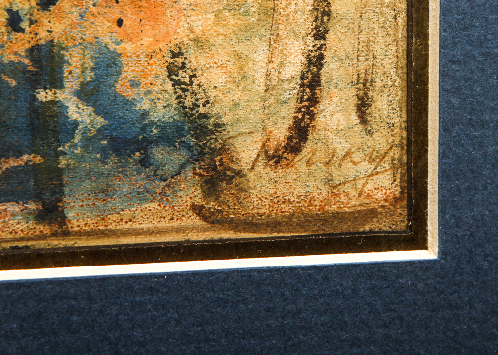 Samuel Mirsky Framed Watercolor