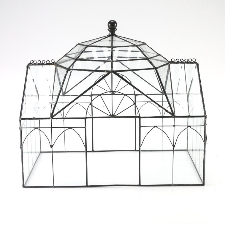 Vintage Glass and Metal Terrarium