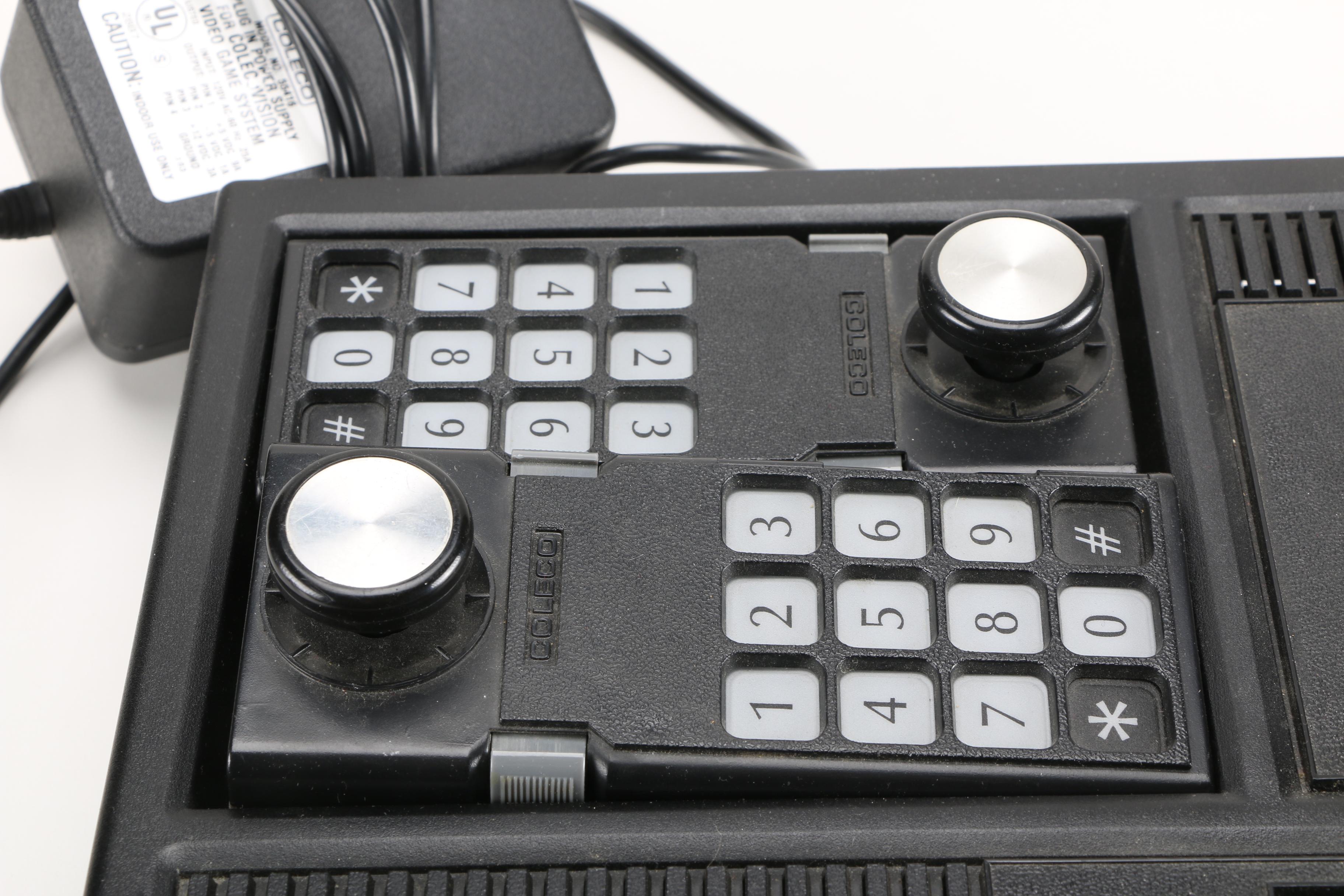 Colecovision Console, Handheld Coleco Quarterback game and Popular Game Cartridges