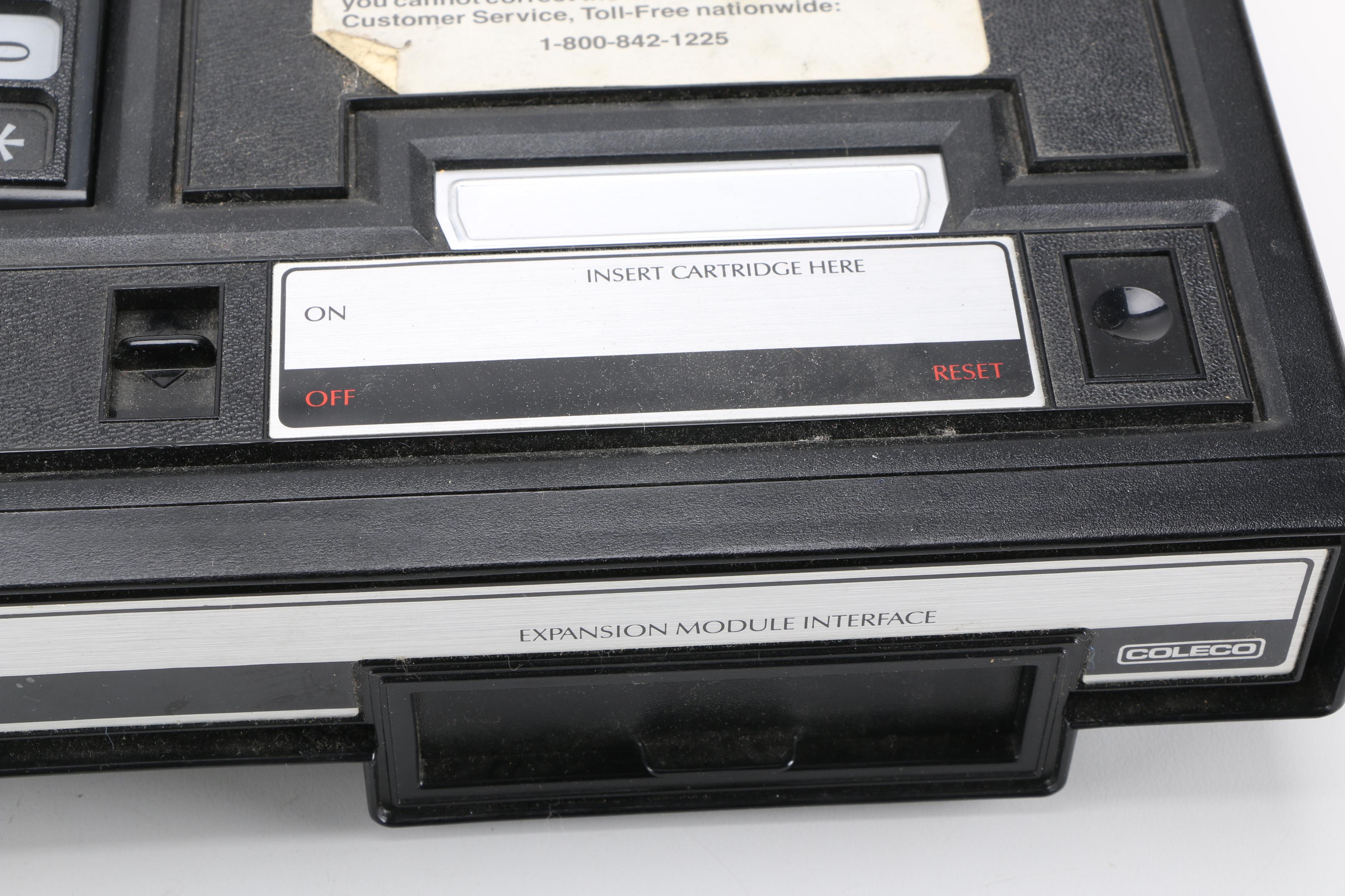 Colecovision Console, Handheld Coleco Quarterback game and Popular Game Cartridges