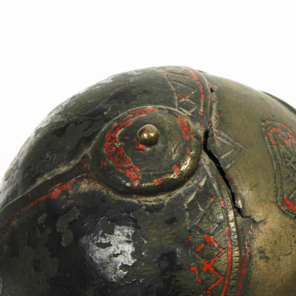 Vintage Hindu Brass Head of Gauri Sculpture