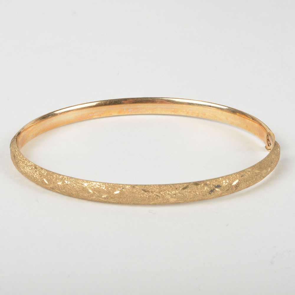 10K Yellow Gold Bangle Bracelet