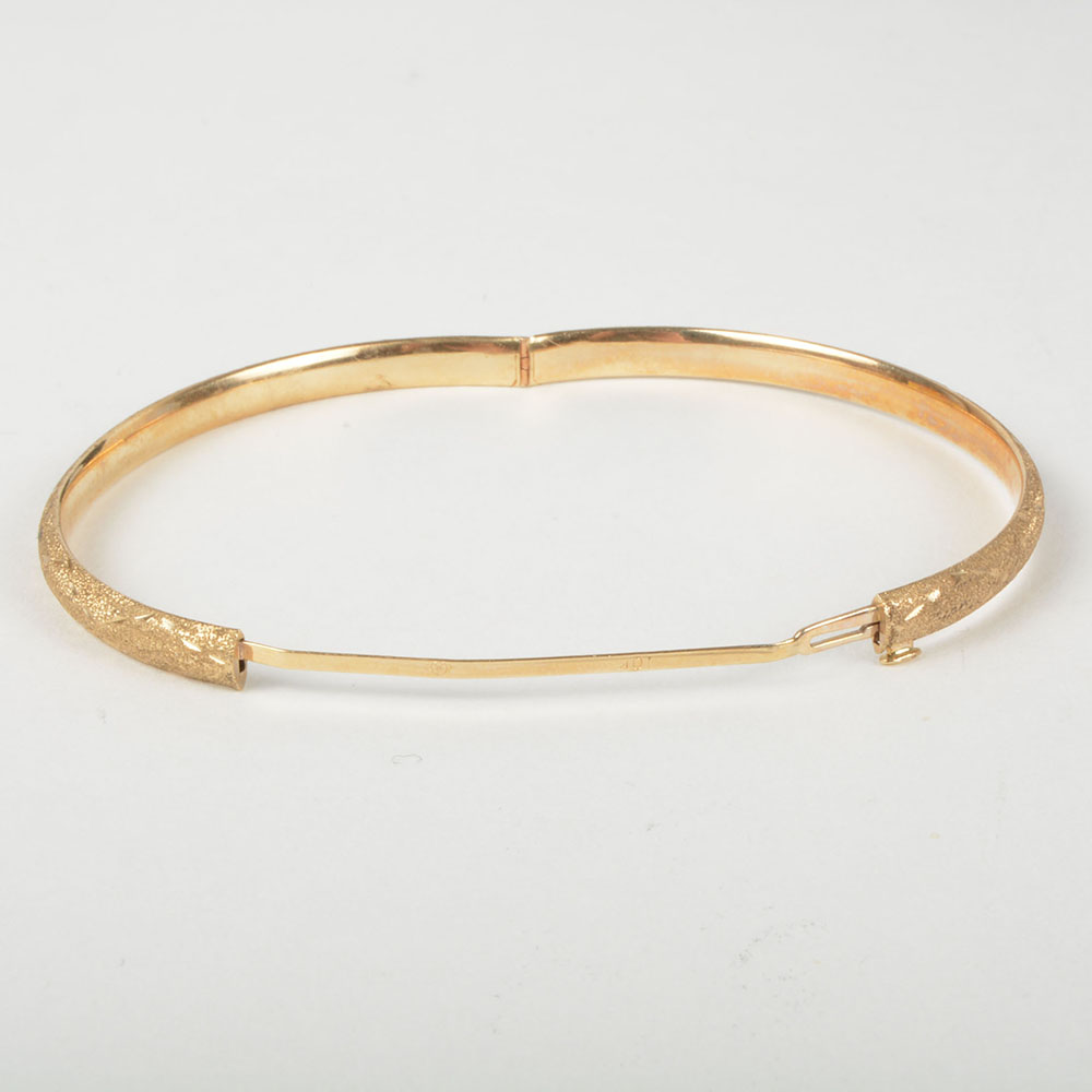 10K Yellow Gold Bangle Bracelet