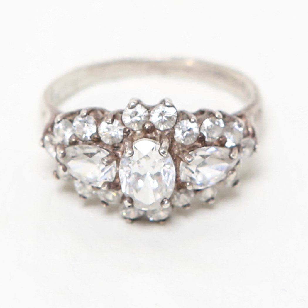 Sterling Silver and Cubic Zirconia Ring