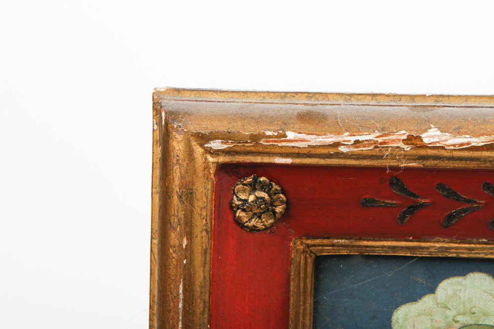 Framed Tibetan Style Buddhist Painting