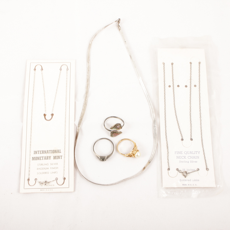 Assortment of Sterling Silver Jewelry
