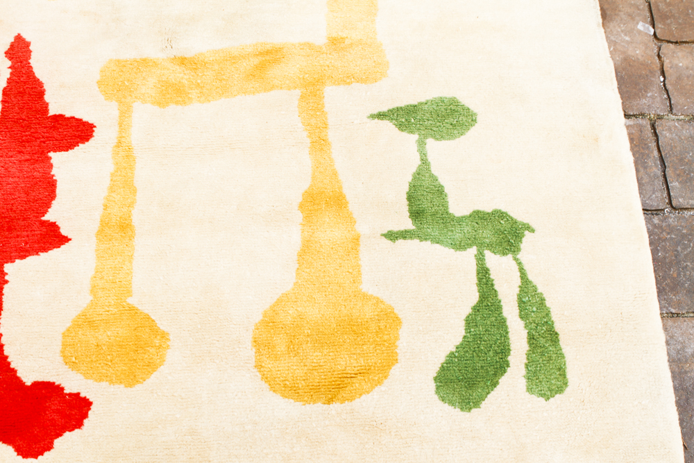 Contemporary Power Loomed Area Rug After Joan Miró