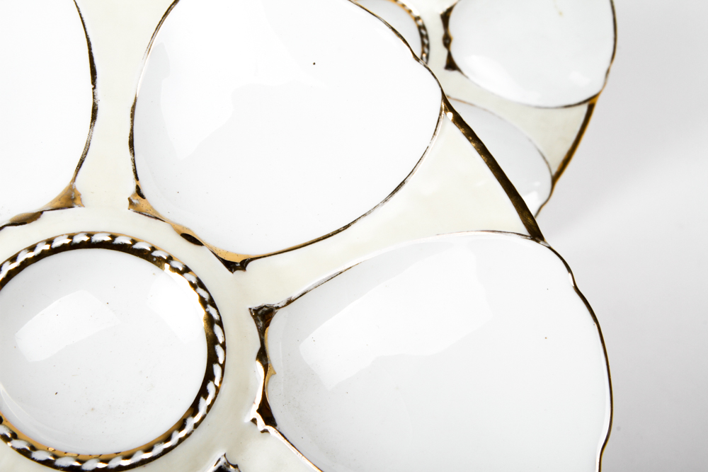 Pair of Limoges Oyster Plates