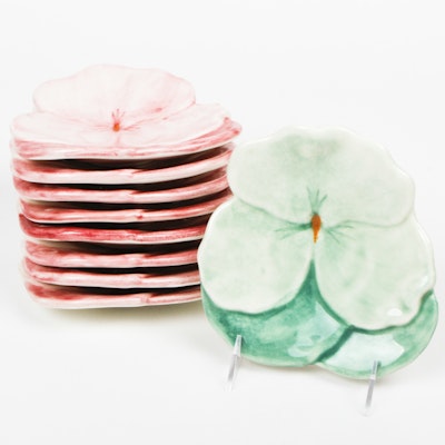 Italian Pansy Plates Italian Pansy Plates