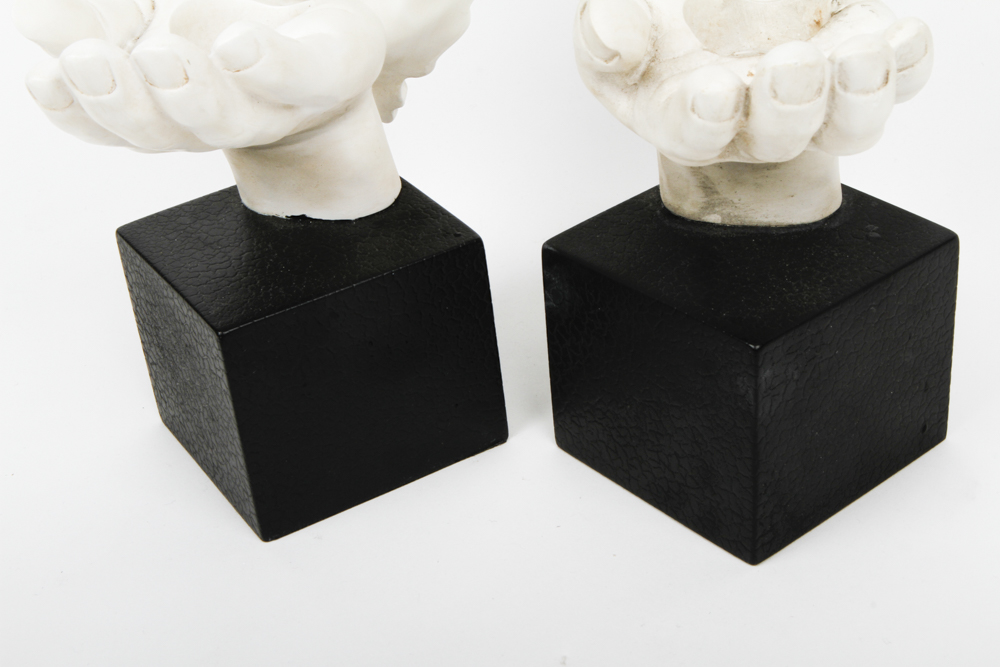 Pair of Vitruvian "Blowing A Kiss" Votive Holders