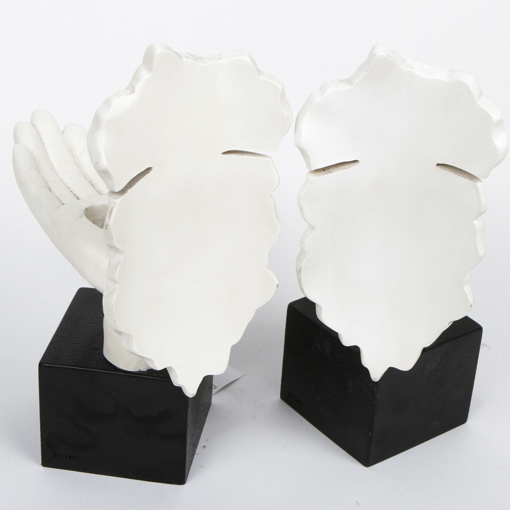 Pair of Vitruvian "Blowing A Kiss" Votive Holders