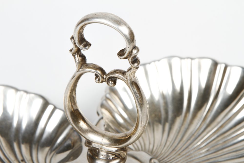 Vintage Silver Plated Clam Shell Serving Tray