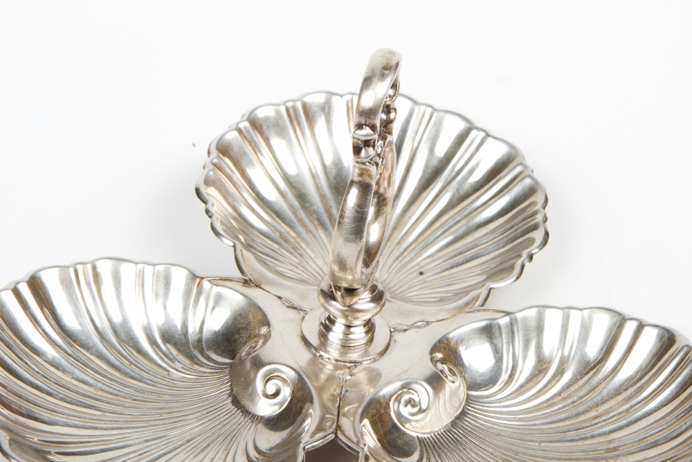 Vintage Silver Plated Clam Shell Serving Tray