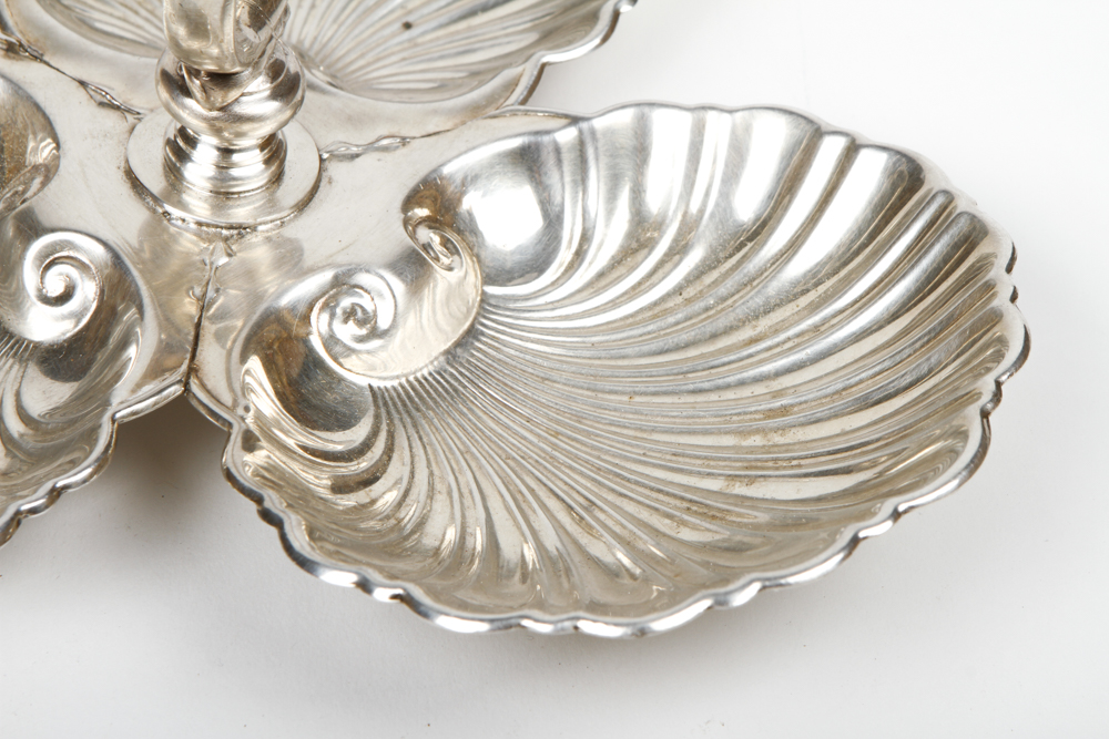 Vintage Silver Plated Clam Shell Serving Tray