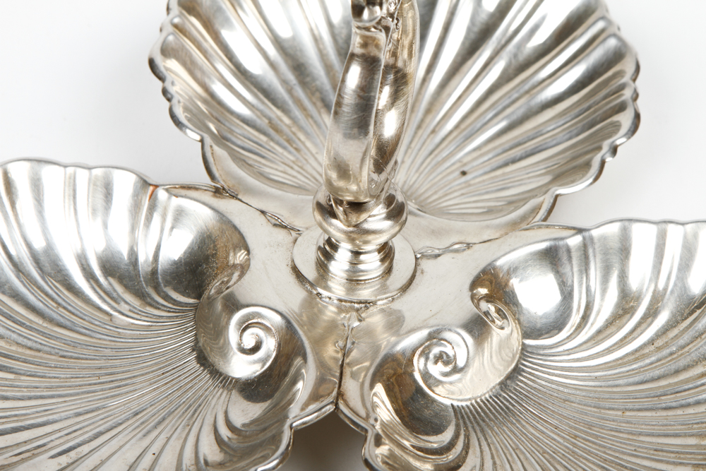 Vintage Silver Plated Clam Shell Serving Tray