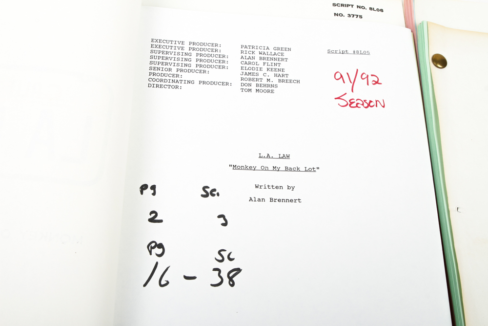 Group of "LA Law" Scripts