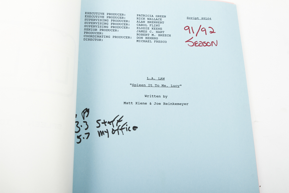 Group of "LA Law" Scripts