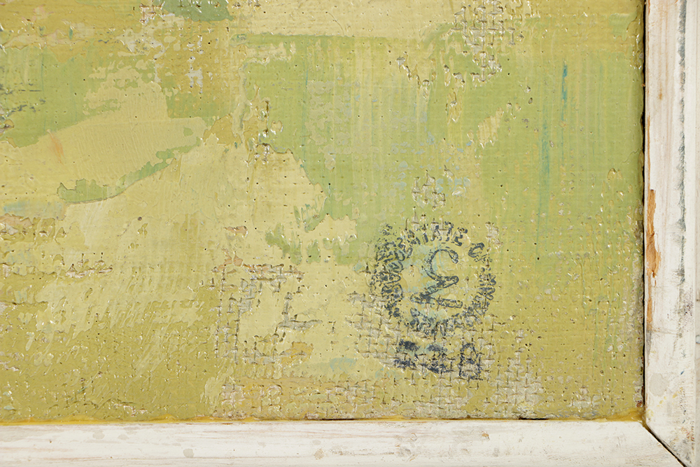 Carl Zimmerman Oil Painting on Board of Park Scene