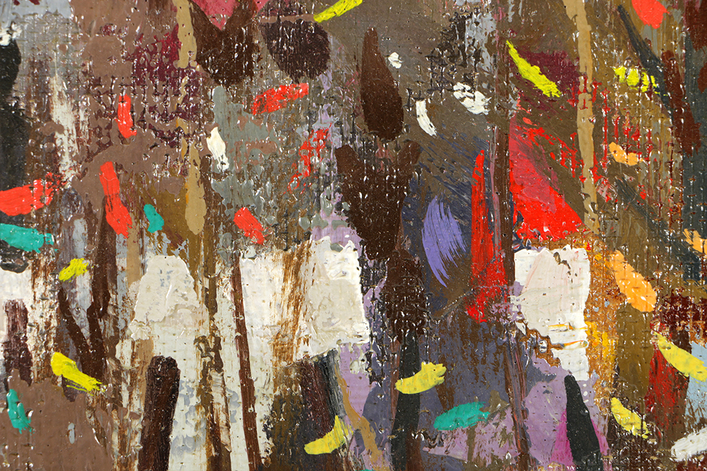 Carl Zimmerman Oil Painting on Board of Park Scene