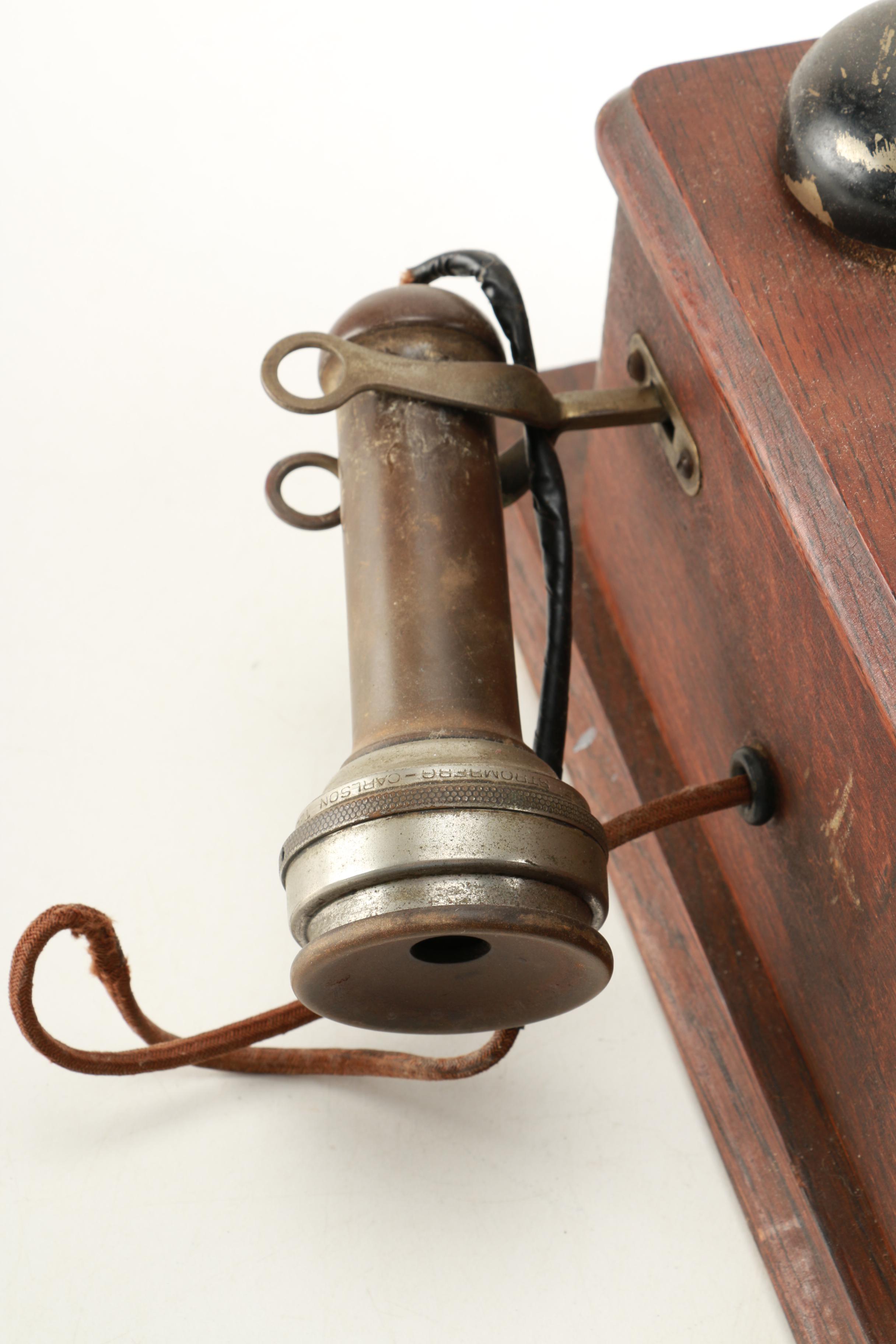 Antique Stromberg-Carlson Model 896 Wall Telephone