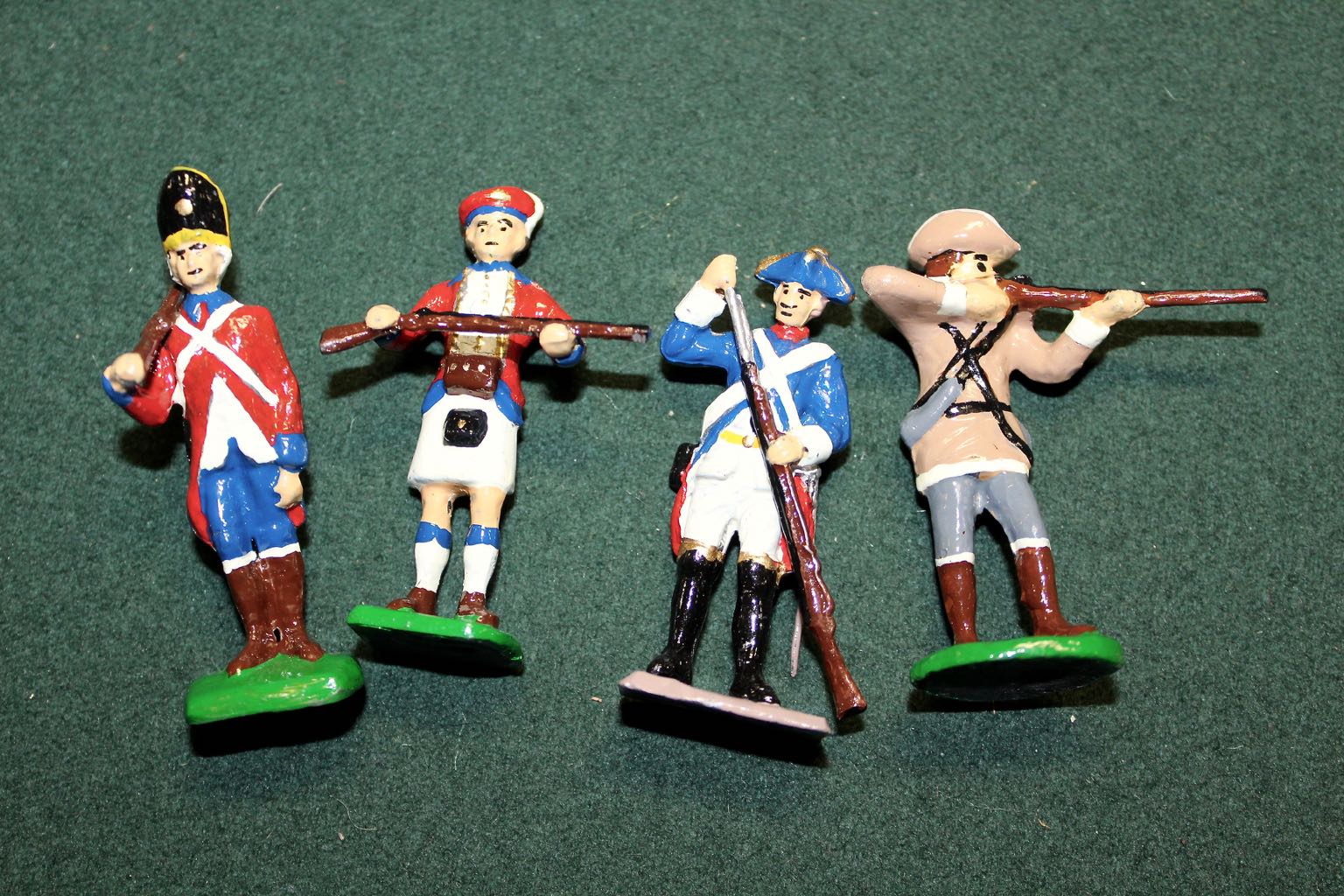 Revolutionary War Cast Metal Toy Soldier Collection of 38 Figures