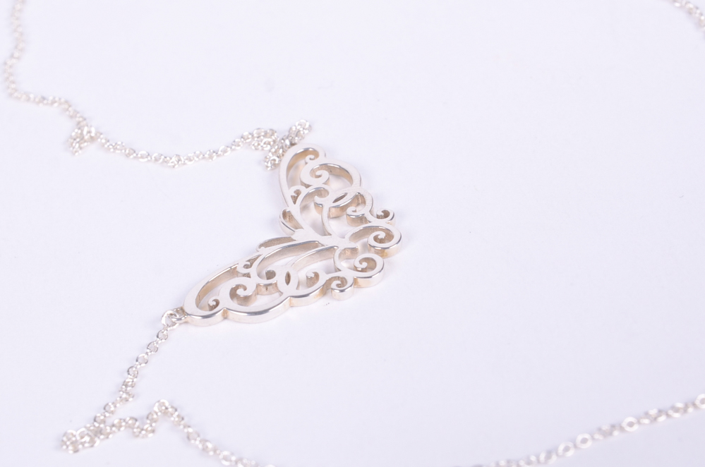 Tiffany & Co. Enchant Sterling Silver Butterfly Necklace