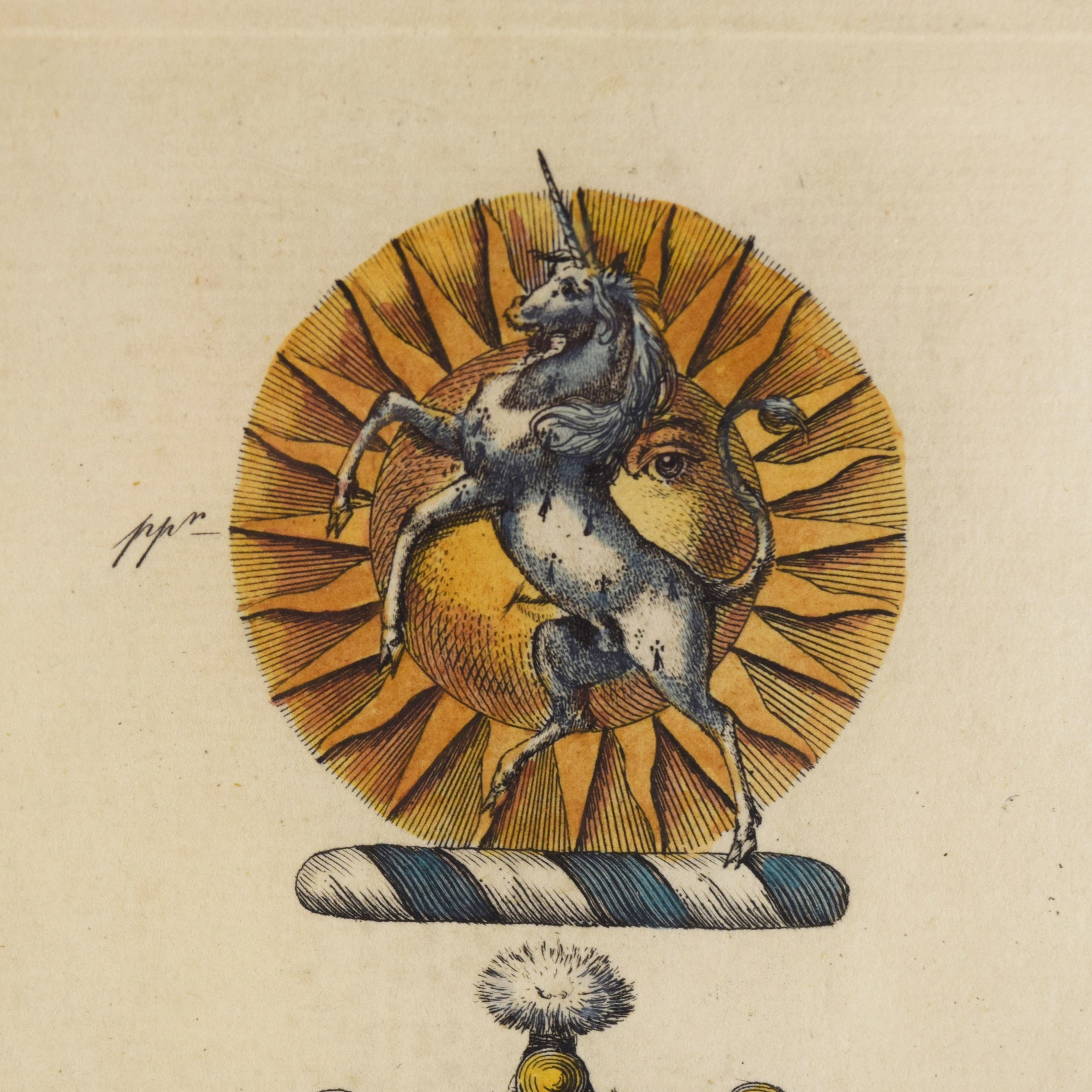 18th Century English Heraldic Bookplate, Earl Harry Grey