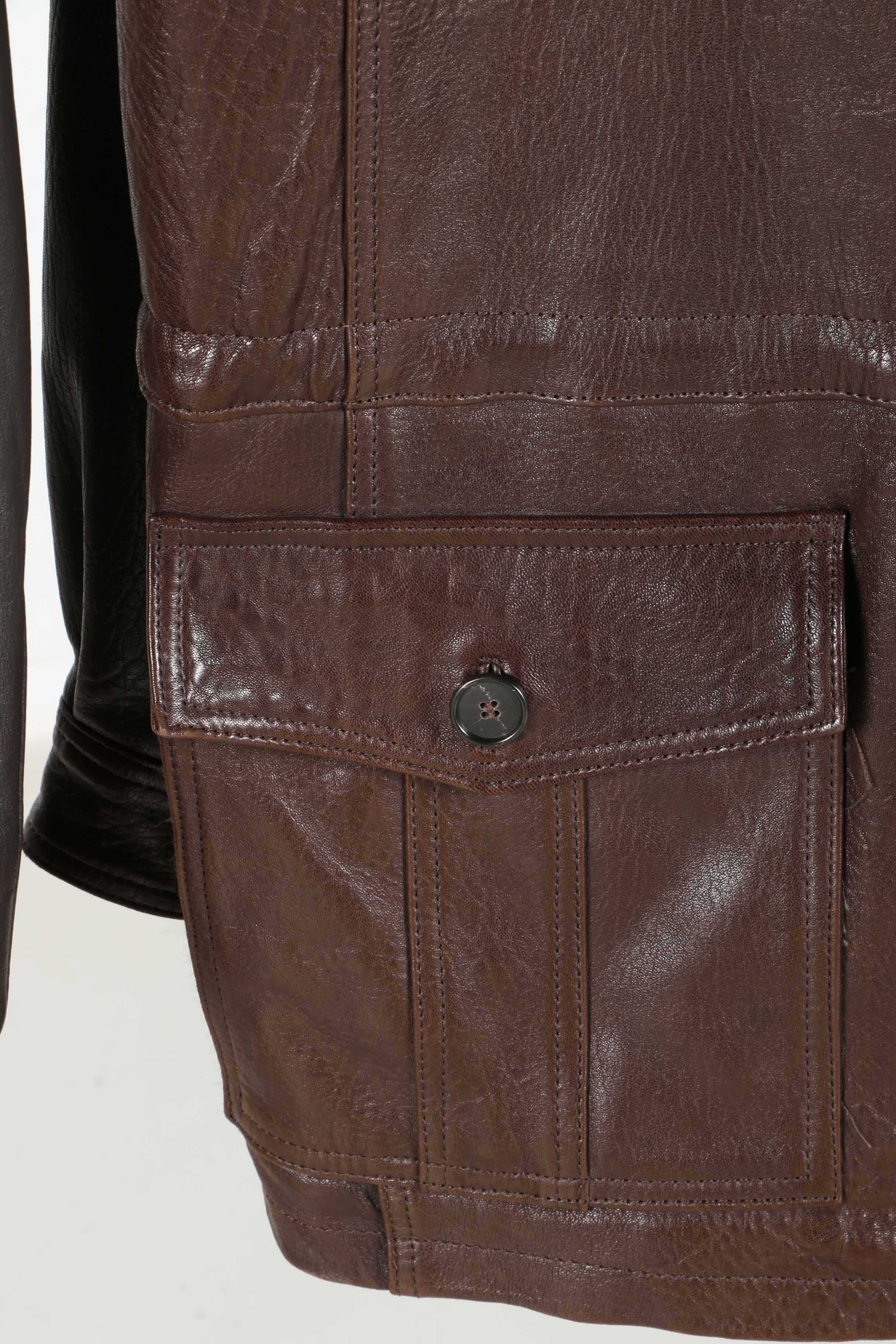 Pair of Men's Vintage Leather and Faux Leather Coats