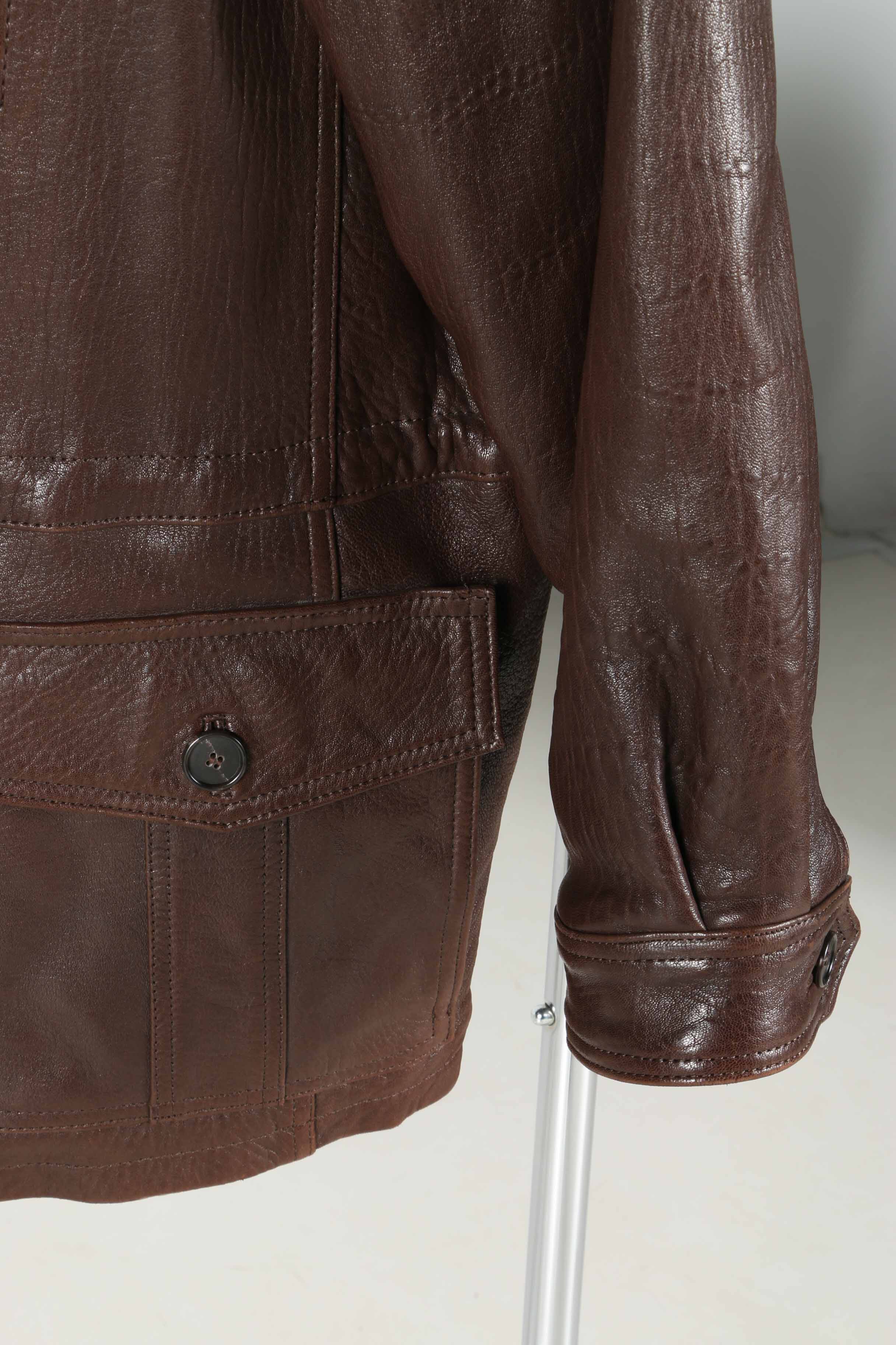 Pair of Men's Vintage Leather and Faux Leather Coats