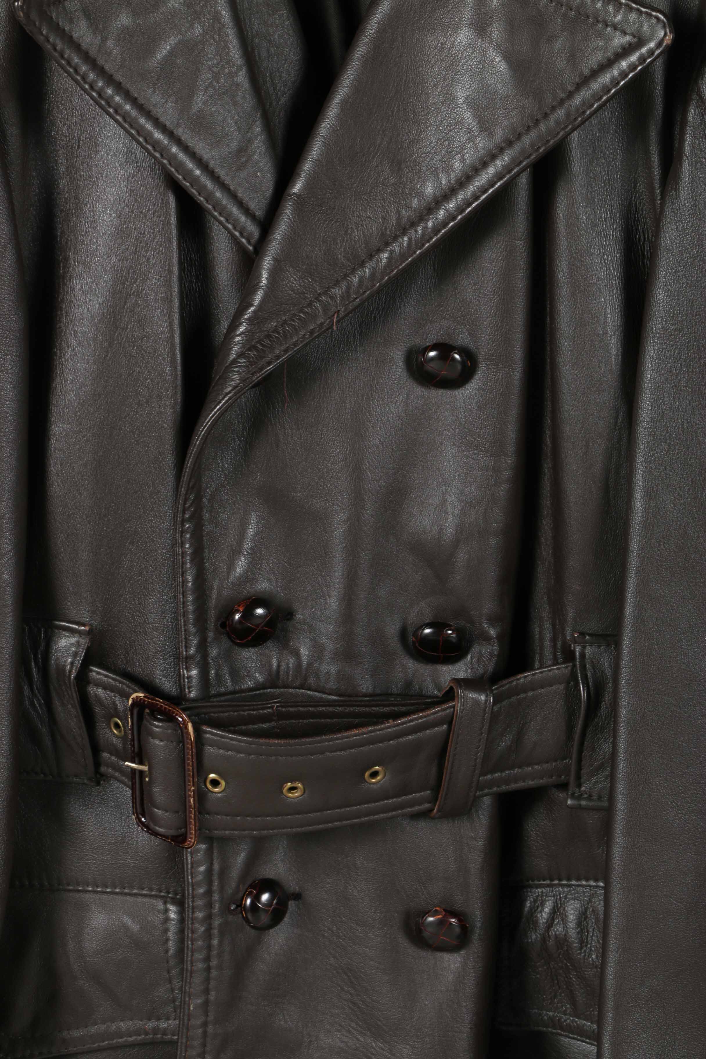 Pair of Men's Vintage Leather and Faux Leather Coats