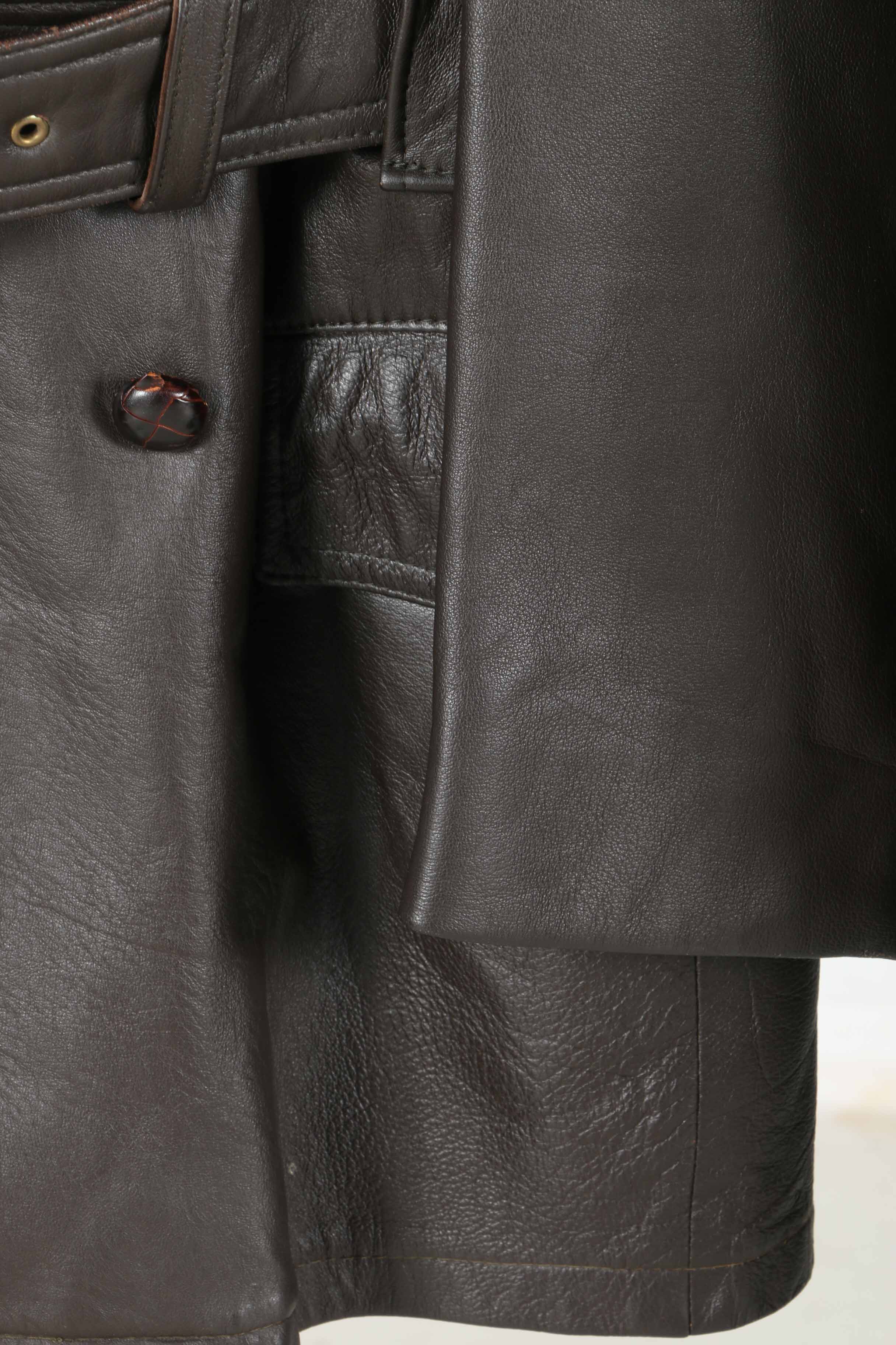 Pair of Men's Vintage Leather and Faux Leather Coats