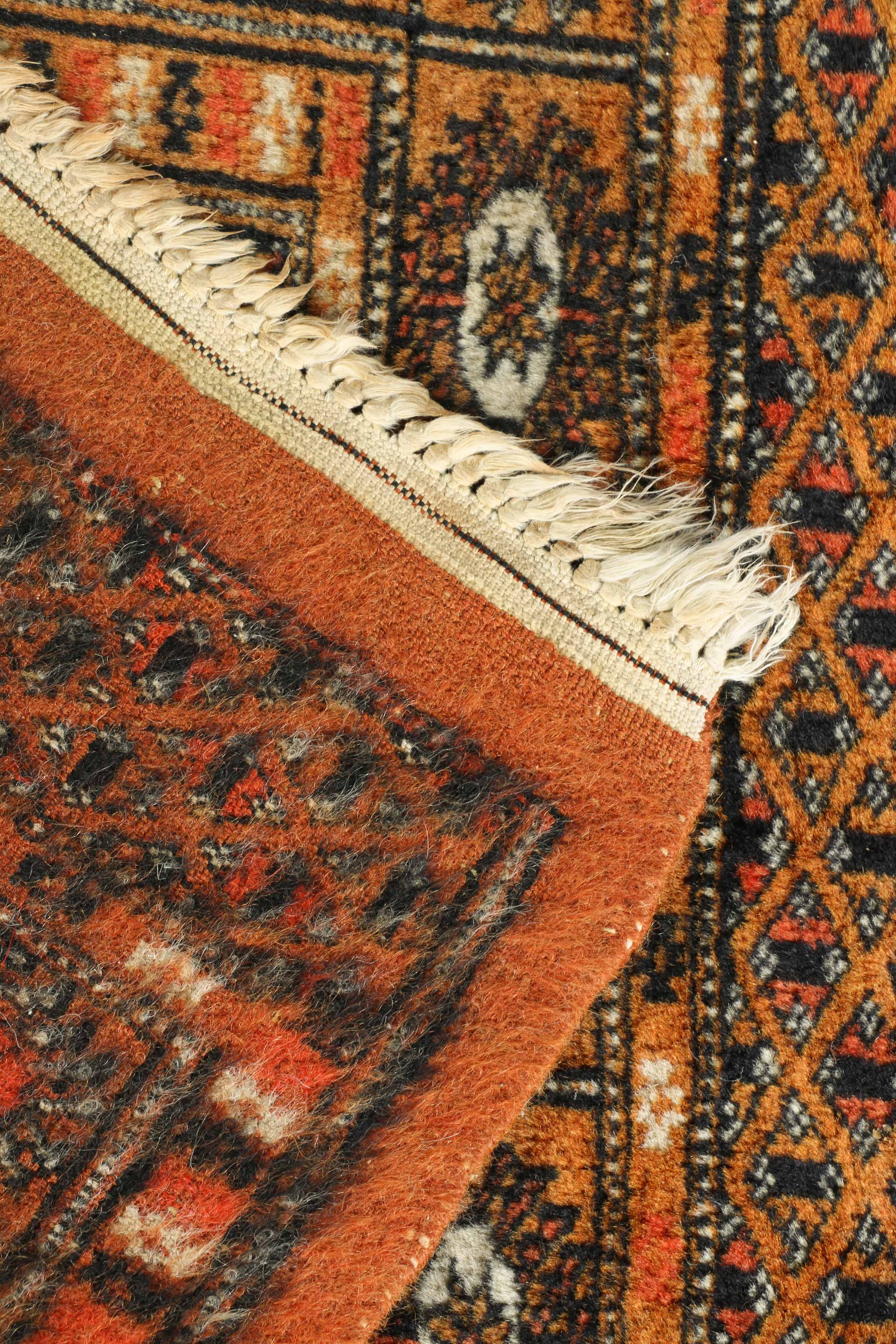 Handwoven Tekke Bokhara Style Accent Rug