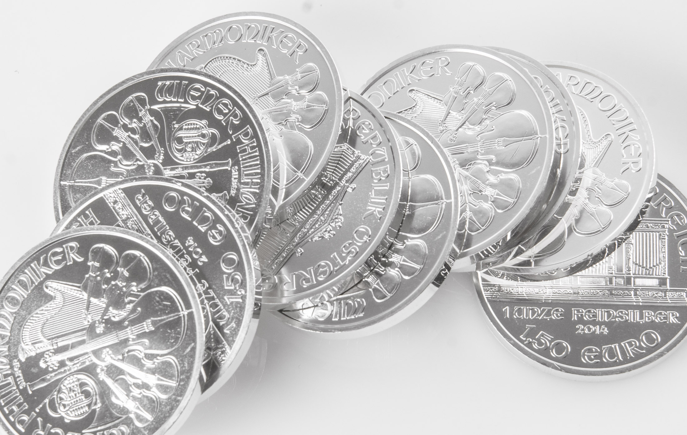 10 2014 Austrian Philharmonic .999 Silver Coins