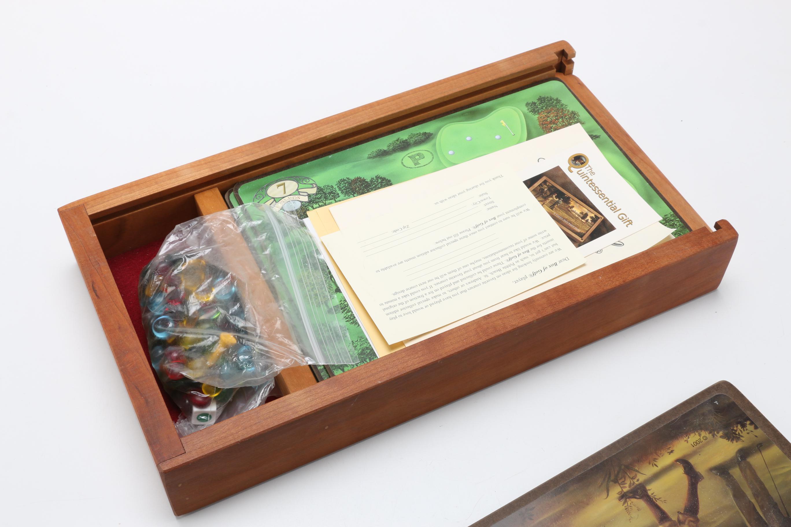 "Box of Golf" Wooden Golf Board Game