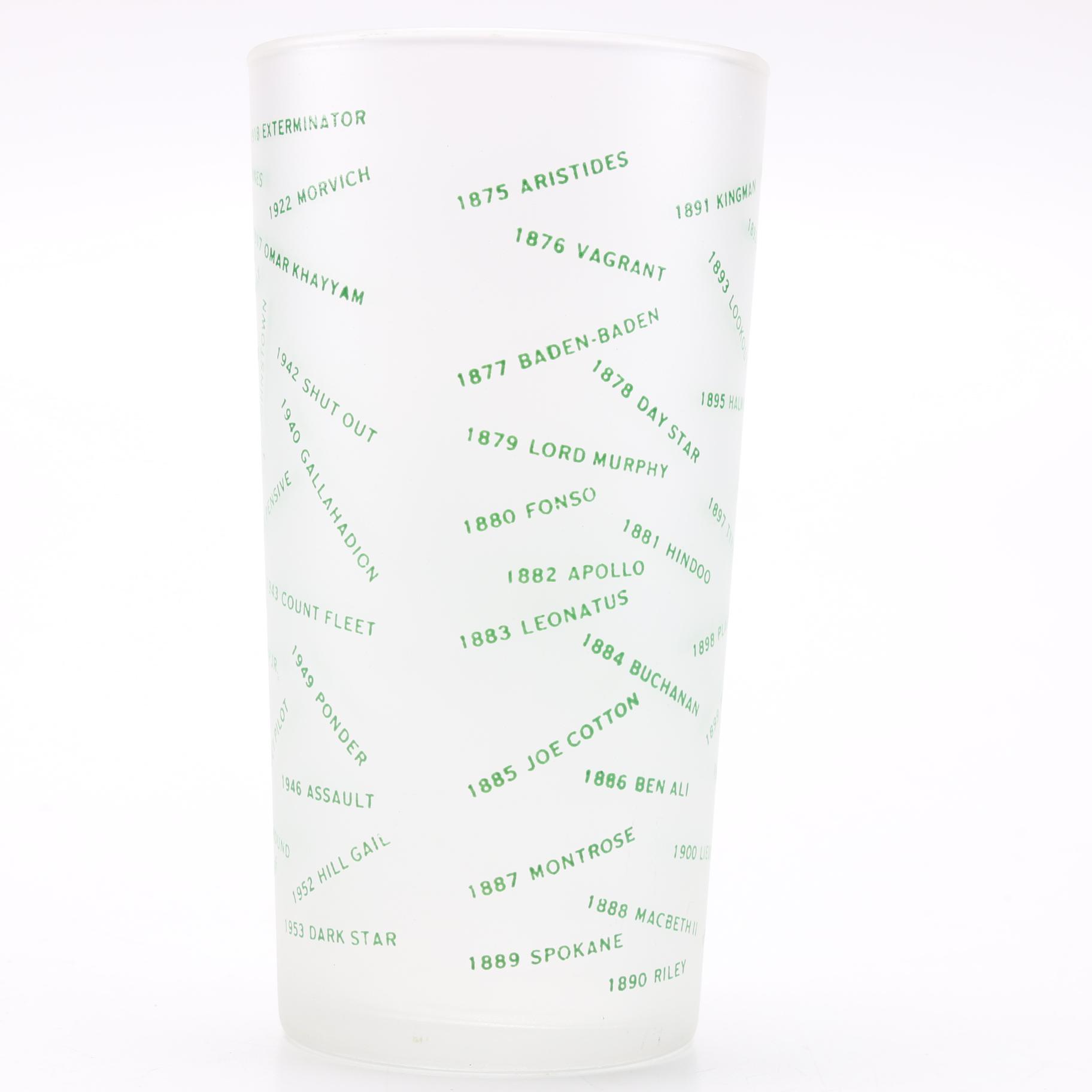 1954 Official Kentucky Derby Mint Julep Glass