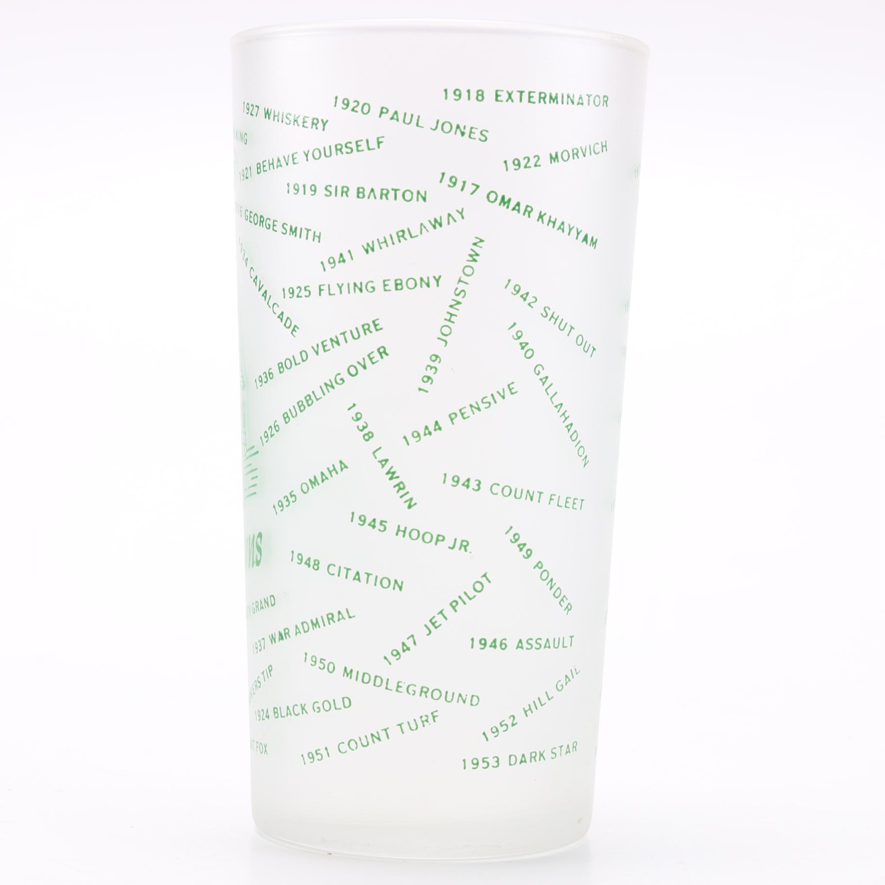 1954 Official Kentucky Derby Mint Julep Glass