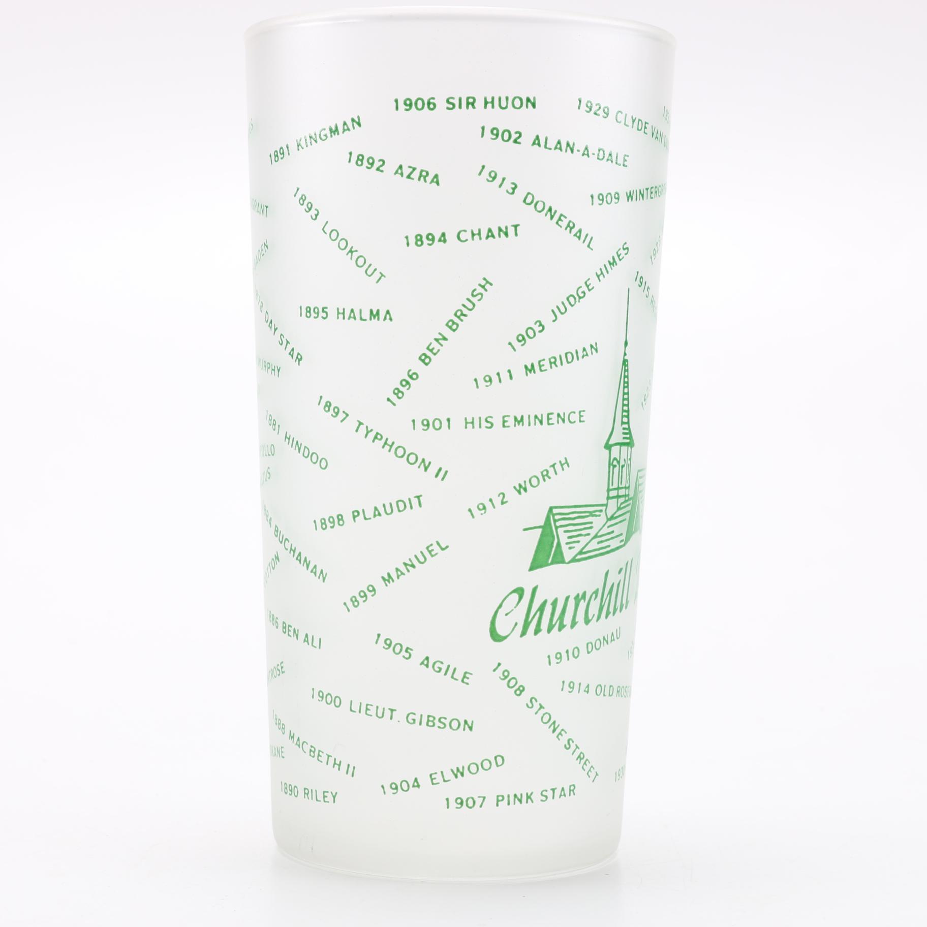 1954 Official Kentucky Derby Mint Julep Glass