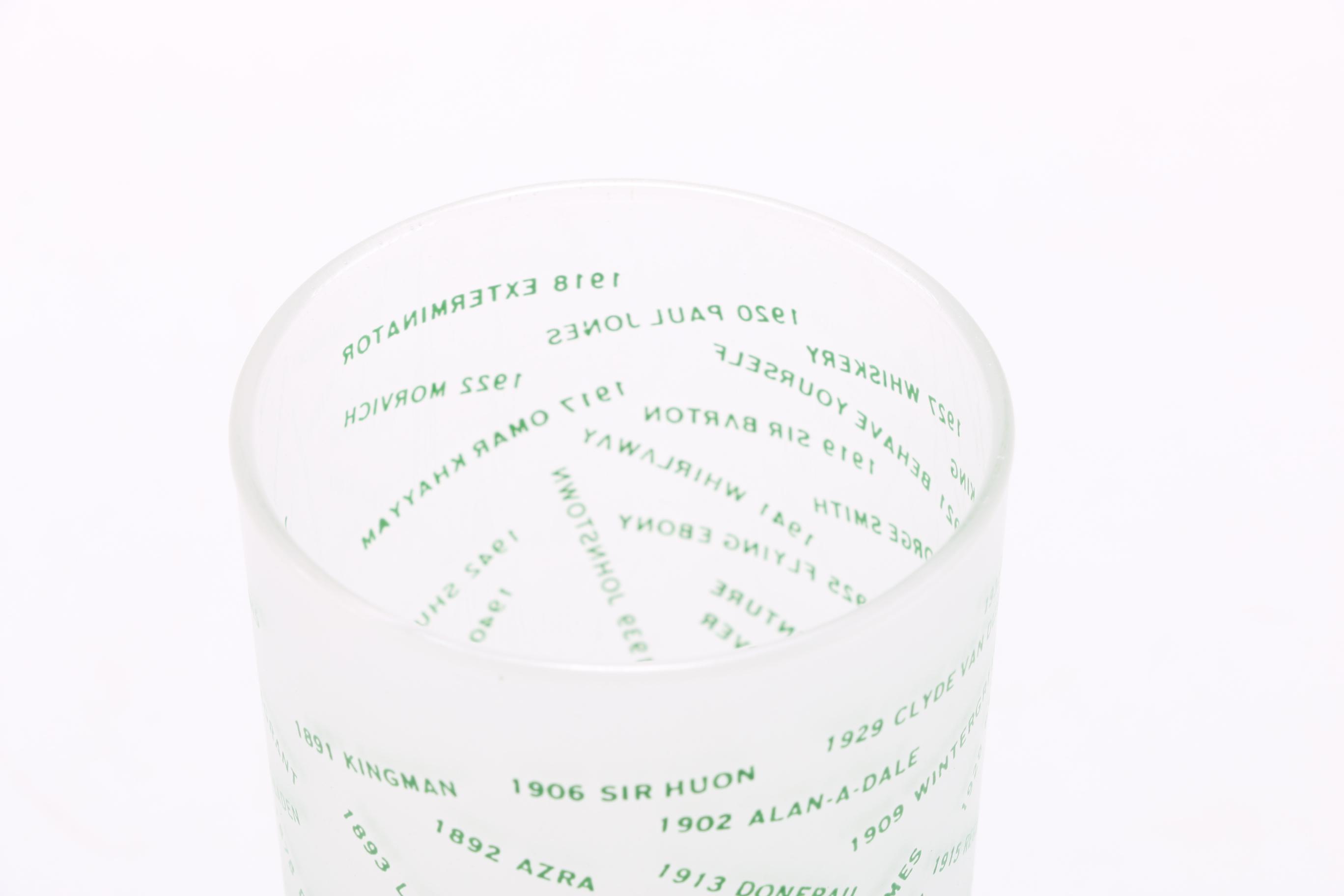 1954 Official Kentucky Derby Mint Julep Glass