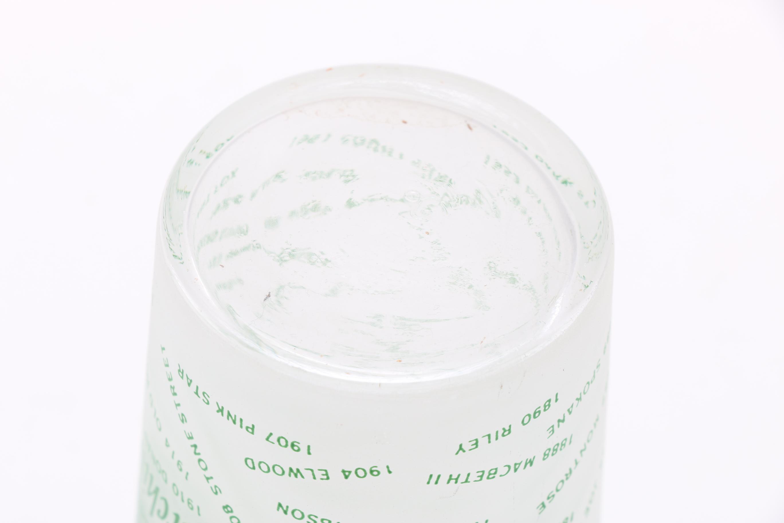 1954 Official Kentucky Derby Mint Julep Glass