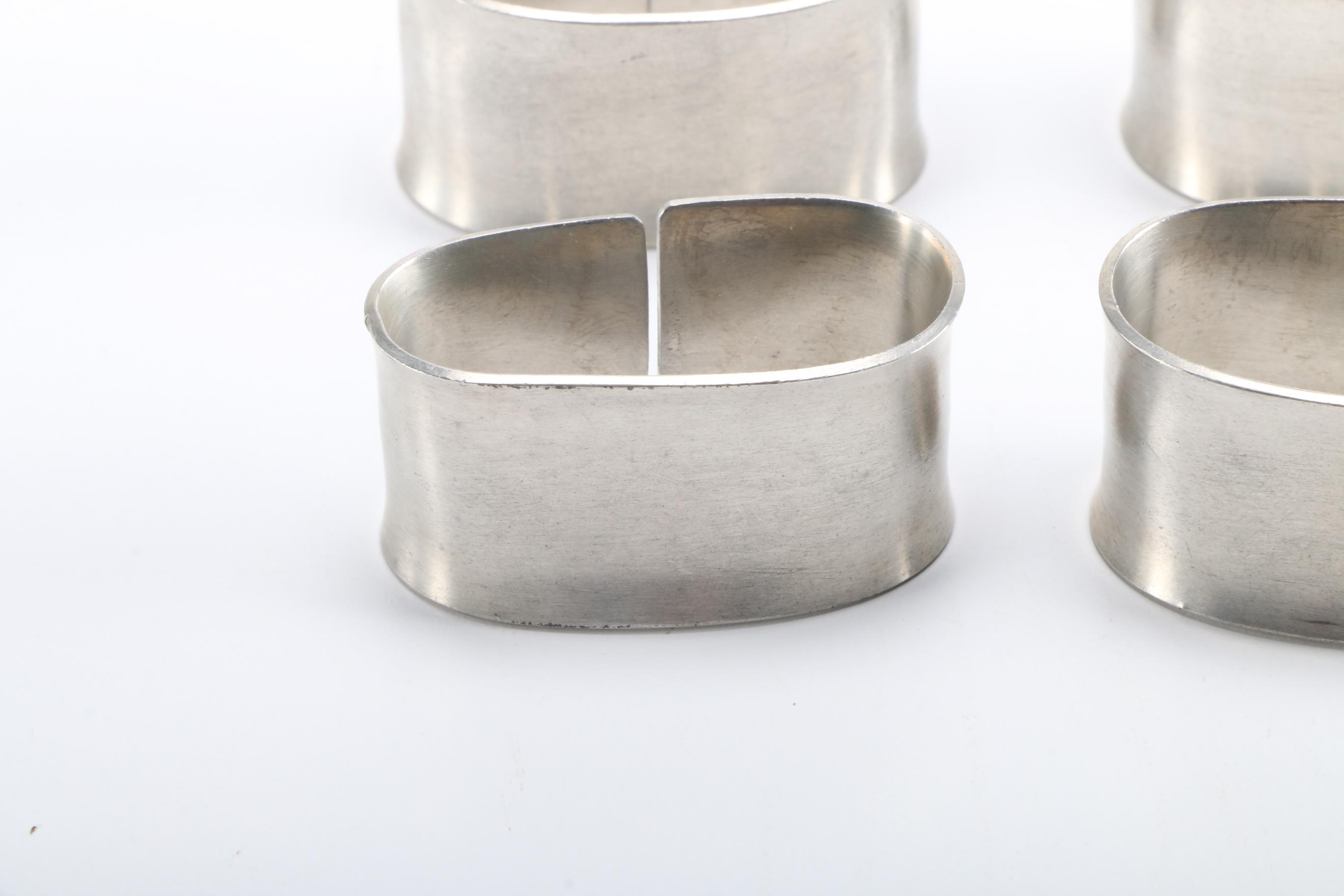 Jorgen Jensen Pewter Napkin Rings and Georg Jensen Book