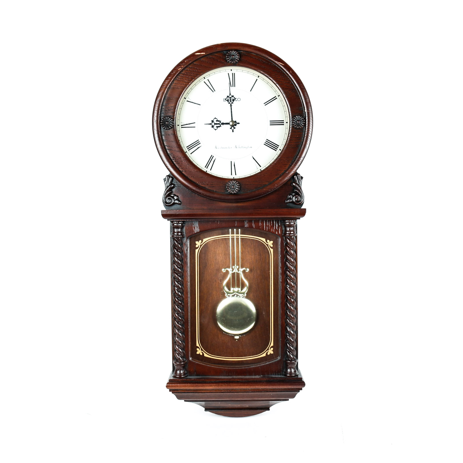 Westminster Whittington Seiko Wall Schoolhouse Regulator Clock