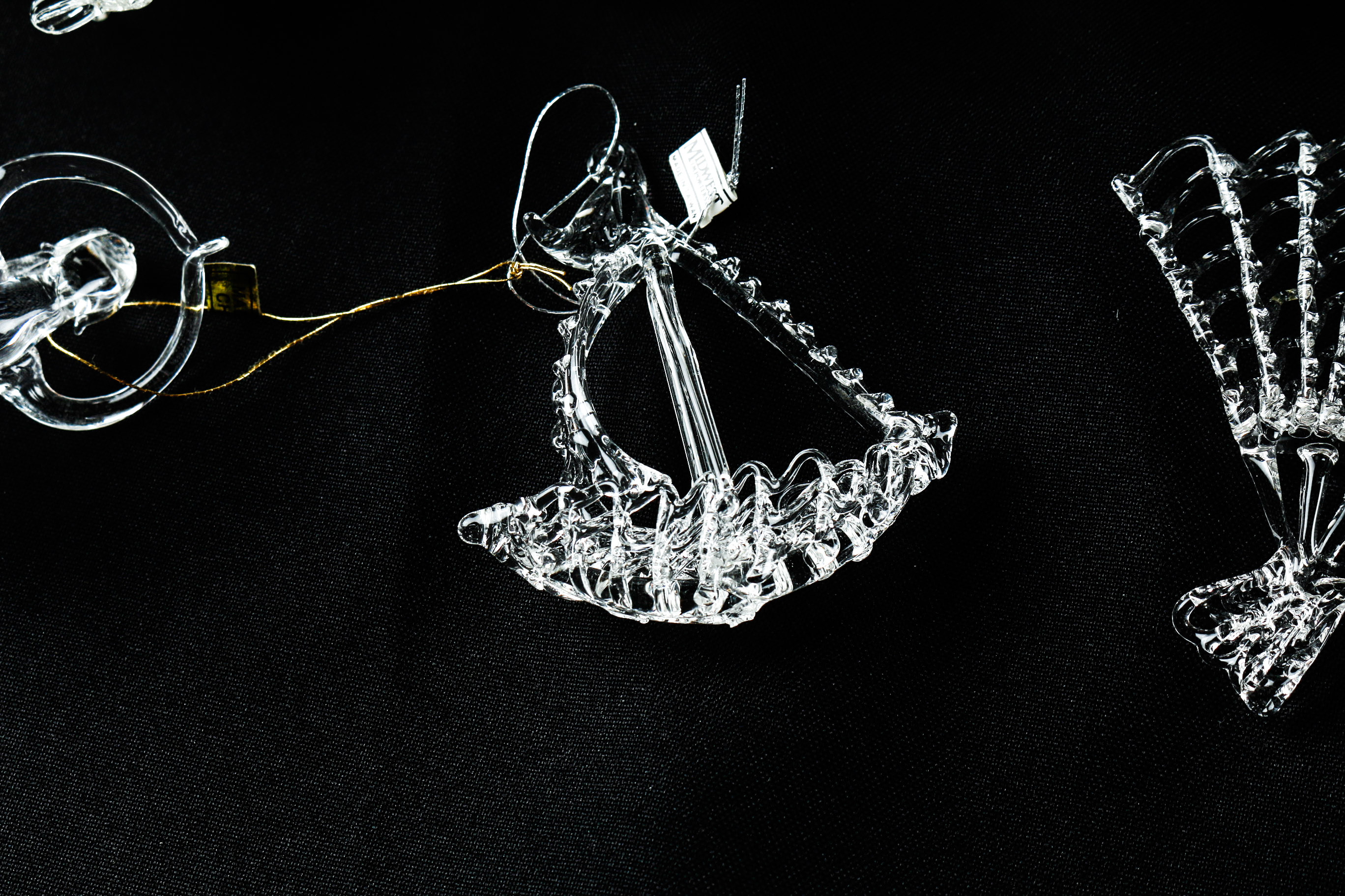 Spun Glass Christmas Tree Ornaments Including Silvestri