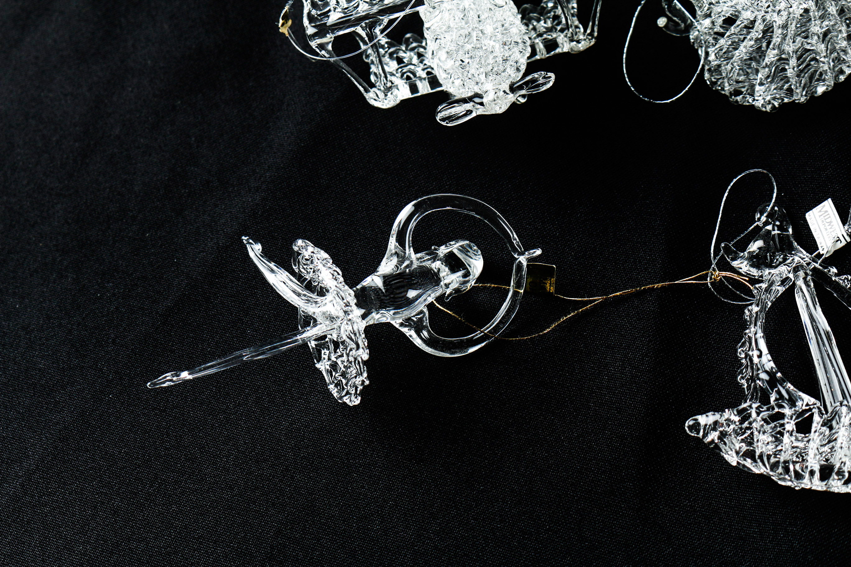 Spun Glass Christmas Tree Ornaments Including Silvestri