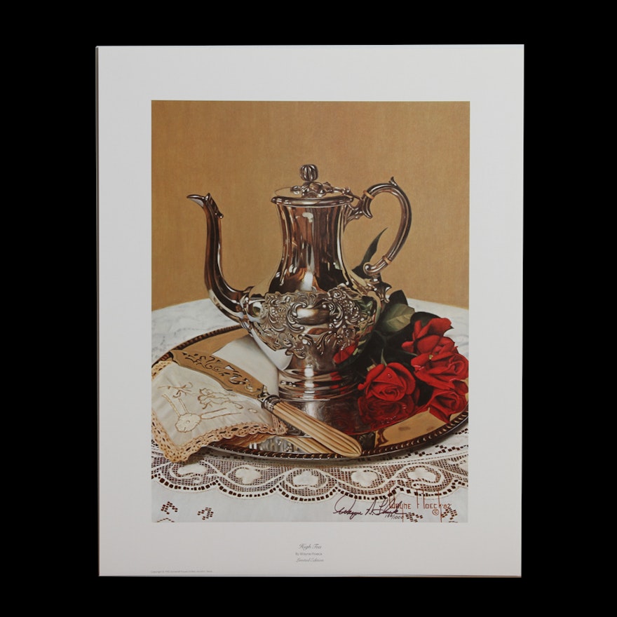 After Wayne Floeck Signed Limited Edition Offset Lithograph "High Tea"