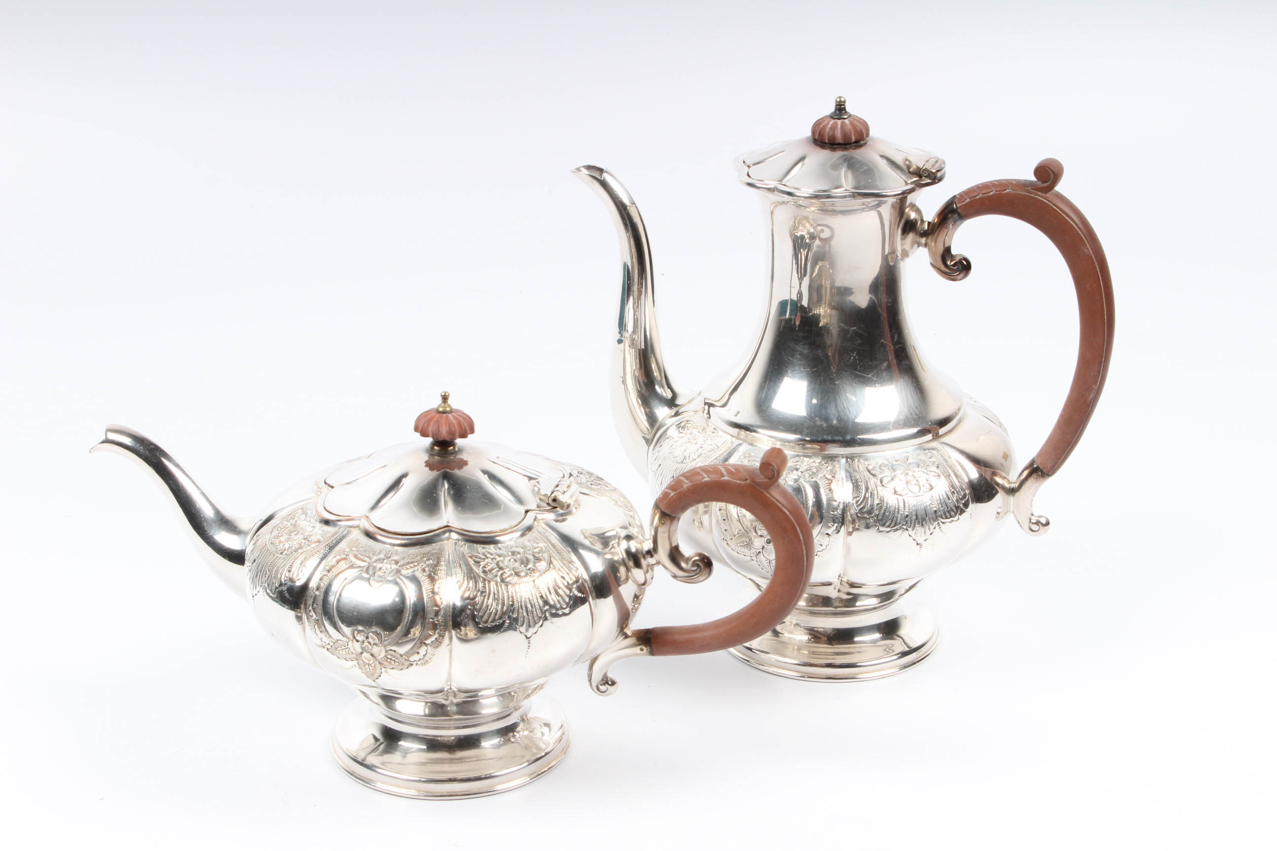 Old Sheffield Plate Reproduction Silverplate Tea and Coffee Service